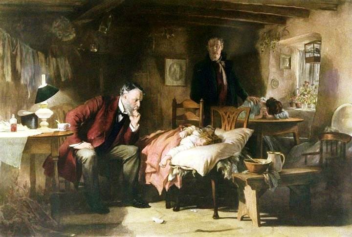 "הרופא", ציור של סמואל ליוק פילדס|צילום: ויקיפדיה
